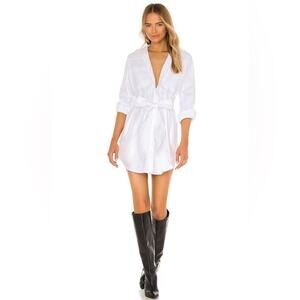 Marissa Webb Emmerson Shirt Dress in White NWT Size Small